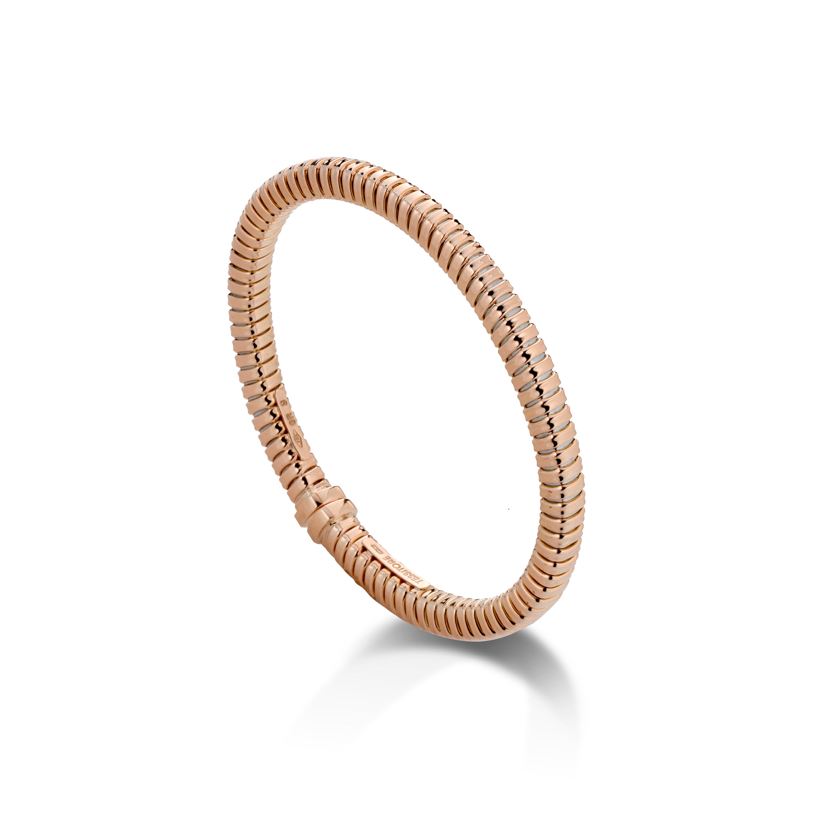 18k Rose Gold Tubogas Cuff Bracelet.