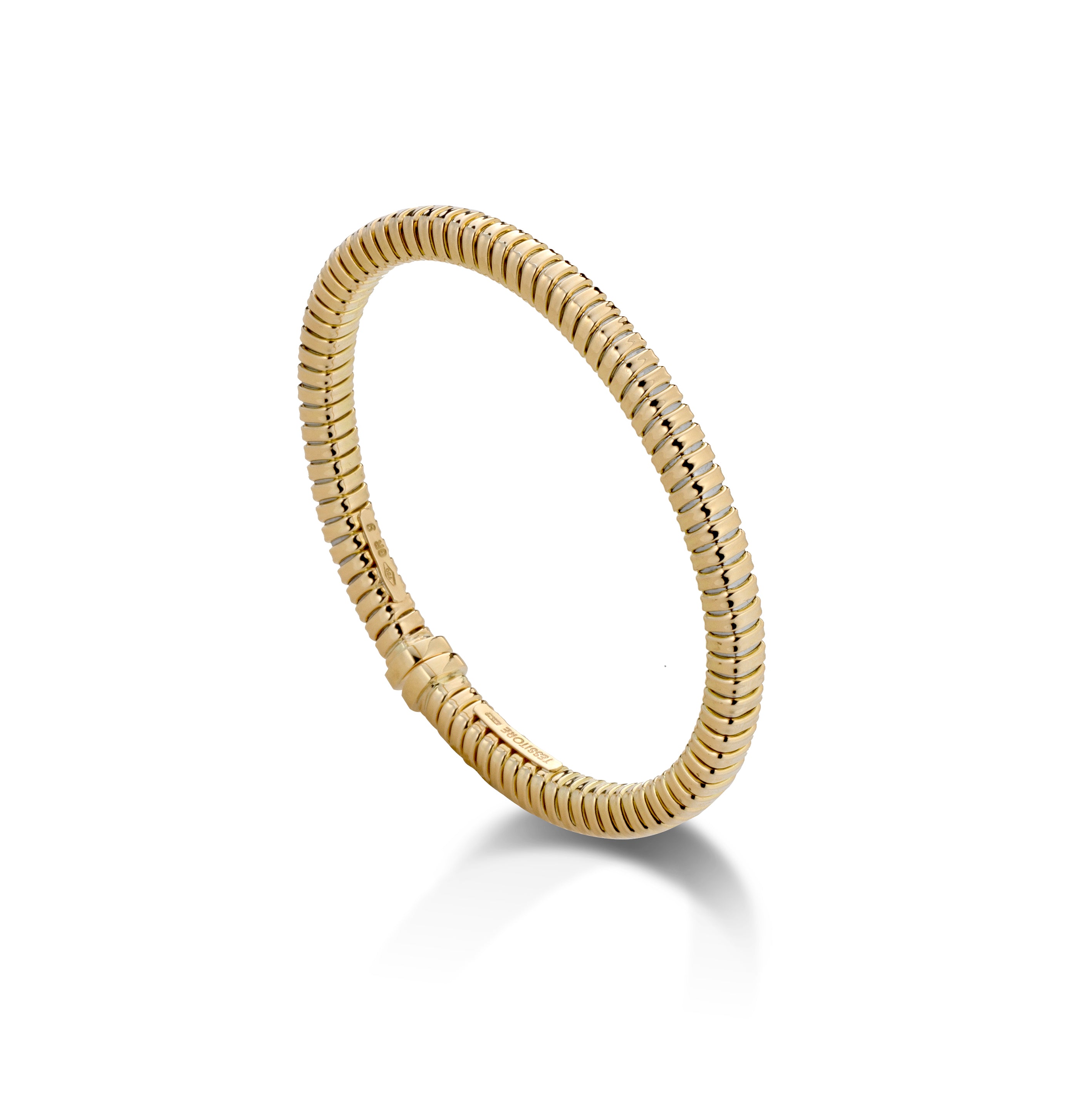18k Yellow Gold Tubogas Cuff Bracelet.