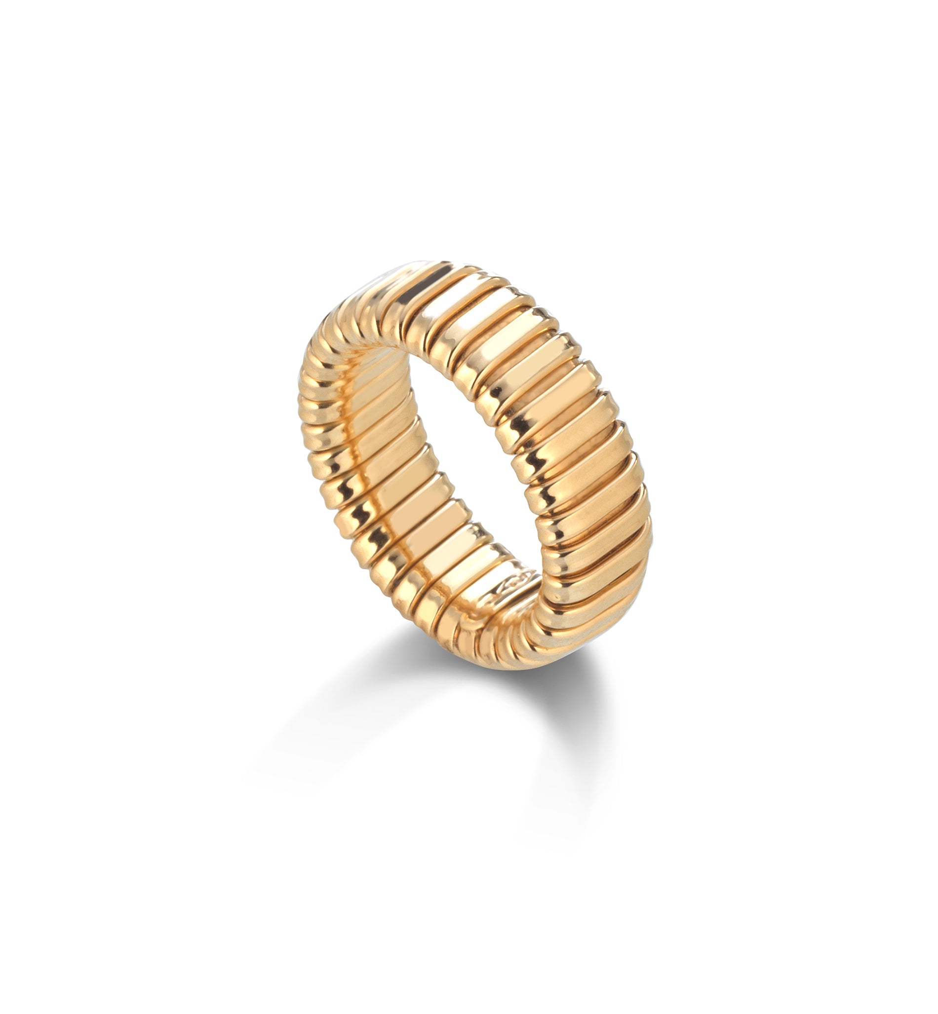 18K Yellow Gold Tubogas Slim Ring