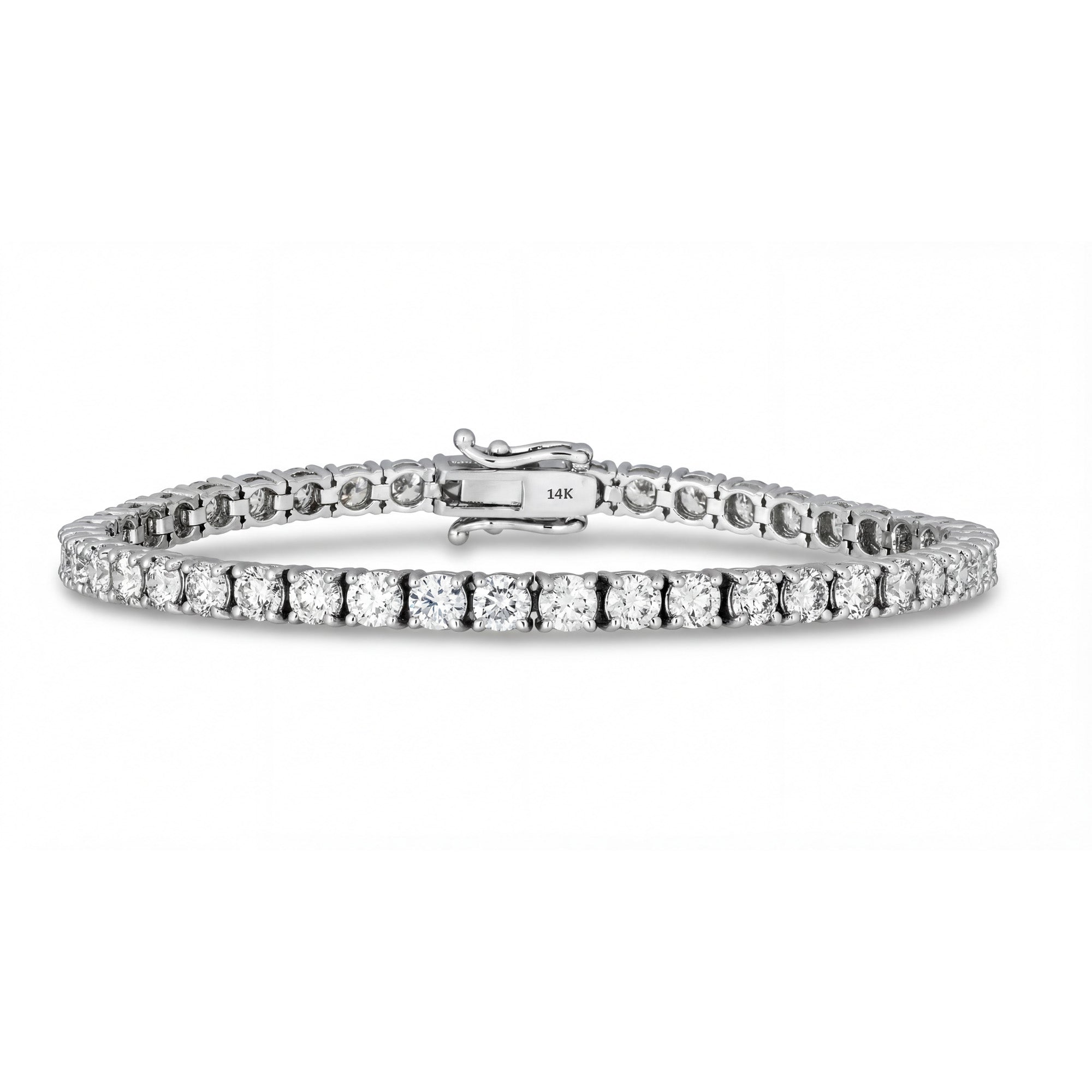 Diamond Tennis Bracelet 4 prong white gold