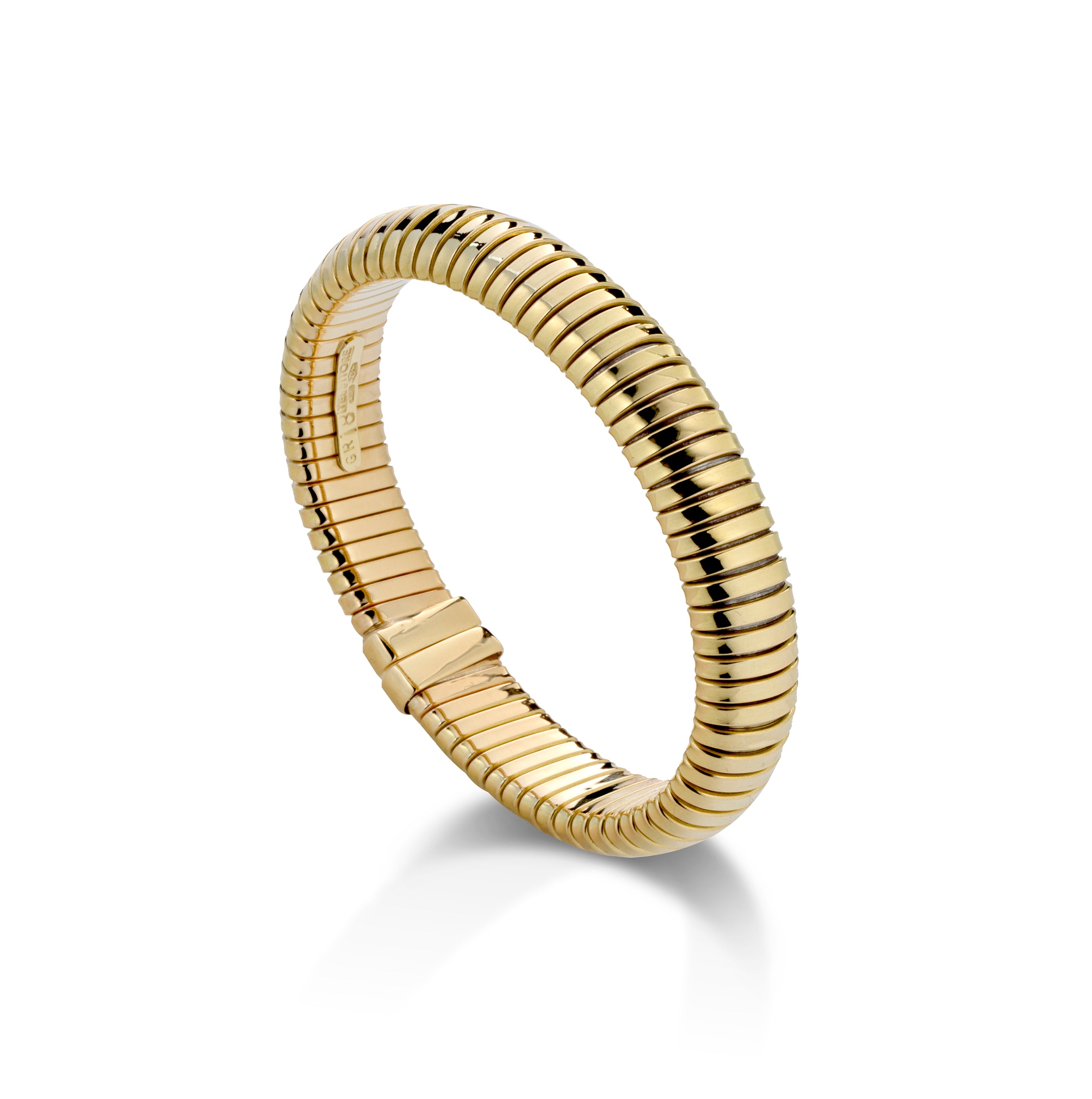 18K Yellow Gold Tubogas Cuff Bracelet 